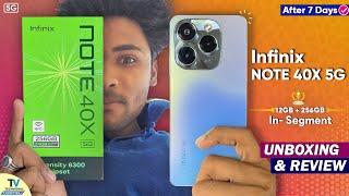 Infinix NOTE 40X 5G Unboxing & Review After 7 Days | Infinix NOTE 40X 5g Camera Test & Bgmi Test