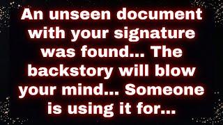  An Unseen Document with Your Signature Was Found! The Backstory Will Blow Your Mind! ️️