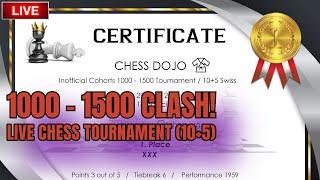 2nd Unofficial CHESS DOJO Cohorts 1000 - 1500 Tournament / 10+5 / lichess.org