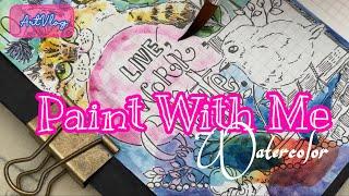 ART VLOG | E01 | PAINT with ME - WATERCOLOR on INK SKETCH 2023  Hobonichi Techo - Tomoe River Paper