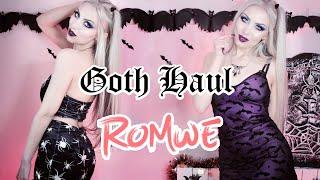 HUGE AFFORDABLE GOTH HAUL  Trying On Alt Outfits From ROMWE | Vesmedinia