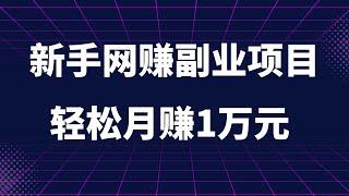 分享网赚项目：新手可以轻松月入1万的网上赚钱创业副业项目