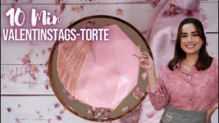 4 Zutaten VALENTINSTAGSTORTE   I No Bake Diamantherz