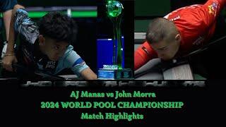 AJ Manas 2024 WORLD POOL CHAMPIONSHIP Highlights vs John Morra