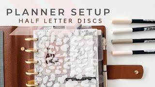 half letter discbound  | planner setup | Louis Vuitton GM Agenda (discs instead of rings) | JUL 2022