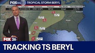 Tropical Storm Beryl latest update: Path; Texas, Houston impacts