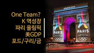 K 원팀?, K 경제 역성장, 파리 올림픽, 美GDP↑, Ford/구리/금