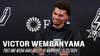 Victor Wembanyama's Postgame vs Golden State Warriors | 11.23.2024