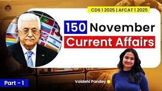 Top 150 November Cu￼rrent Affairs (Part - 1)