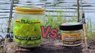 PowerBait Power Eggs Vs. Trout Marshmallows! (Bottom Fishing Trout)