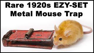 Rare 1920s Ruby Red EZY-SET Metal Mouse Trap Catches Mice In The Barn. Mousetrap Monday