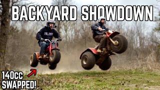 80's Honda 3 Wheelers Go HEAD TO HEAD | 140cc ATC 70 vs. ATC 200