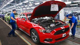 In der besten Mega-Fabrik der USA, die den mächtigen Ford Mustang herstellt - Produktionslinie