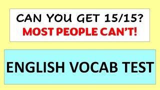 English Vocabulary Test Challenge. CAN YOU DO IT?  Learn new English words. Pronunciation included!