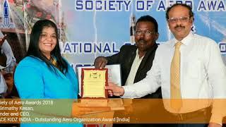 Outstanding Aero Organization Award | SPACE KIDZ INDIA | Dr. Srimathy Kesan Speech | Society of Aero