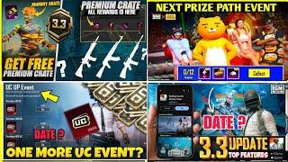  Next Premium Crate All Rewards | Bgmi Next Prize Patch Event | Uc Station Coming | 3.3 Update Date