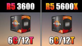 Ryzen 5 3600 vs Ryzen 5 5600X - Teste em 9 jogos (1080p, 1440p e 4K)
