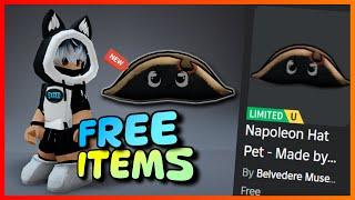 New FREE LIMITED UGC items , How to get FREE UGC LIMITED ITEMS Napoleon Hat Pet on ROBLOX