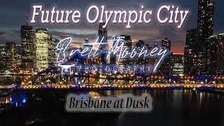 Olympic City, Brisbane at dusk, stunning colours, Aerial footage