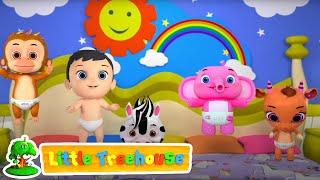 Cinque bambini piccoli | Canzoni per bambini | Little Treehouse Italiano | Cartoni animati