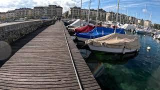 Marina in Geneva Lake Switzerland