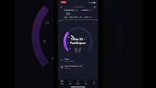 5G Speedtest on Three at Paddington Station #5g #three #3 #speedtest #shorts