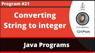 Java program to convert a String to integer