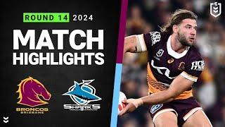 NRL 2024 | Broncos v Sharks | Match Highlights