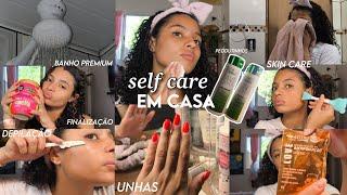 SPA DAY em casa /banho Premium,skin Care depilação, unha etc🫧