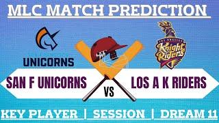 San Francisco Unicorns vs Los Angeles K Riders | Match Winner | Key Players | Pitch Report