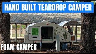 He Built a Foam Teardrop Camper - Lone Star Tear Jerker Gathering at Lake Whitney State Park