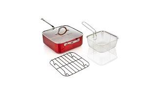 Simply Ming 5Quart Square Pan with Rack and Fry Basket