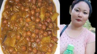 Alu Chana Curry Recipe@Mrong Patia's Recipe