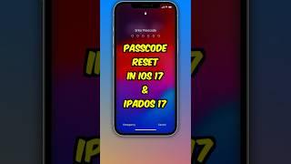 Passcode Reset in iOS 17 and iPadOS 17 #shorts [Quick Tip]