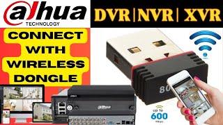 HOW to CONNECT WIFI DONGLE TO DVR NVR XVR DAHUA | wifi USB dongle connection  Dahua ONLINE FIRMWARE