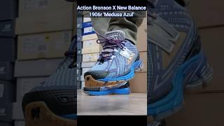 Action Bronson X New Balance 1906r 'Medusa Azul' Baklava Sneaker On Feet