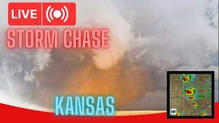 KANSAS TORNADO THREAT - LIVE STORM CHASE