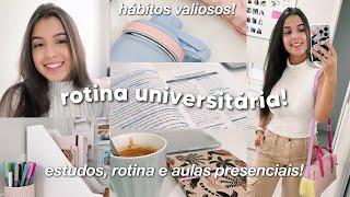 ROTINA UNIVERSITÁRIA | study vlog, dia a dia, motivação, academia, aulas presenciais...