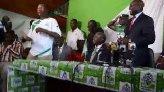 Augustine Walusimbi light moment with the media and Gor Mahia fans