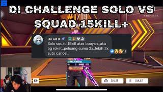 NEWB DI CHALLENGE SOLO VS SQUAD 15KILL + BOOYAH DI RANKED !!!!