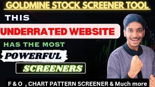 This Underrated Website has the most Powerful Screeners || Goldmine Stock Screener Tool for Traders