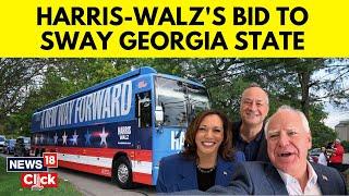 Kamala Harris Campaign | Harris Walz's Poll Campaign In Gop Strongholds On A Bus | News18 | N18G