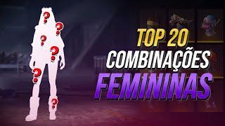 TOP 20 COMBINAÇÕES DE ROUPAS FEMININAS NO FREE FIRE - SÓ COMBINAÇÕES TOP