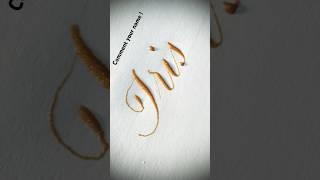 Copperplate calligraphy, tutorial: how I write your name #iris