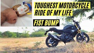 FIST BUMP! THE MOST DIFFICULT MOTORCYCLE RIDE OF MY LIFE BMW G310R TVS APACHE RTR