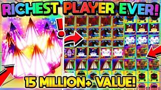 RICHEST PLAYER OF ALL TIME!! 15 MILLION+ VALUE!! (Mining Simulator 2 Roblox)