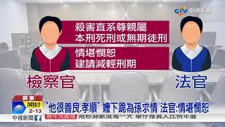 阿嬤.姑姑都求情! 孝子護母殺家暴父 輕判7年半│中視新聞 20171223