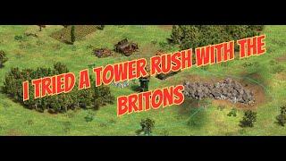 I Tried a Britons Tower Rush!//Age of Empires 2//RANKED