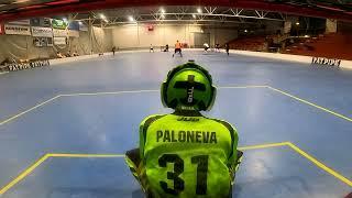 Floorball goalie saves 22