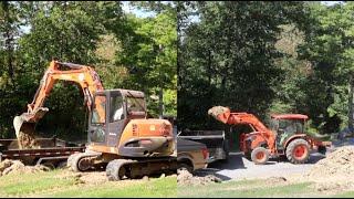 #876 Excavator vs Tractor, KX  080 or MX 5400 Loading Test